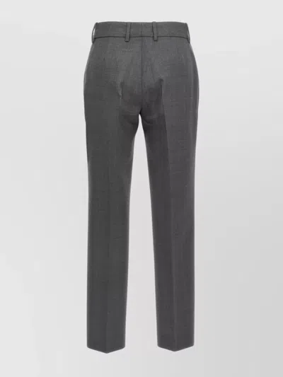 Ermanno Scervino Wool Trousers With Back Pockets And Belt Loops In Gray