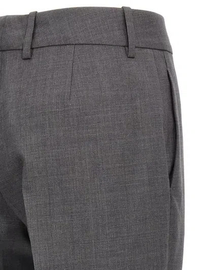 Ermanno Scervino Wool Trousers With Back Pockets And Belt Loops In Gray