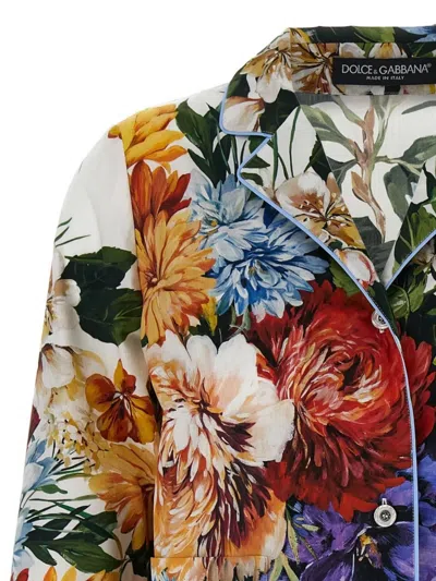 Dolce & Gabbana Floral Pattern Collared Neck Long Sleeves Shirt In Multi
