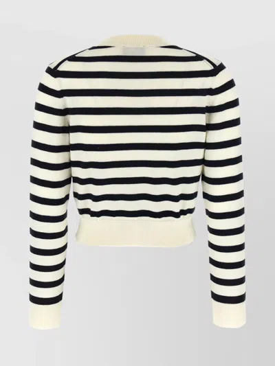 Apc Striped Pattern Knitwear Cardigan With Ribbed Cuffs In Multi