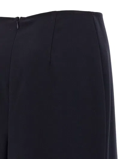 Victoria Beckham Navy Blue Kick Detail Skirt