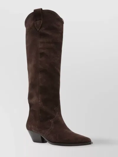Isabel Marant Denver Leather Knee High Western Boots