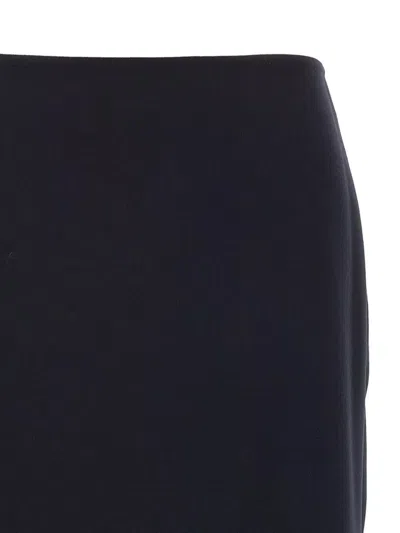 Victoria Beckham Navy Blue Kick Detail Skirt