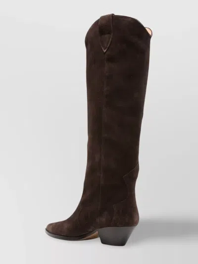Isabel Marant Denver Leather Knee High Western Boots