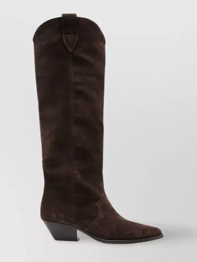 Isabel Marant Denver Leather Knee High Western Boots