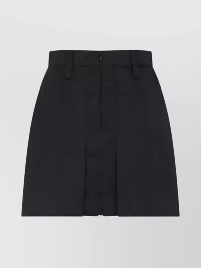 Prada Mini Skirt With Belt Loops And Pleats