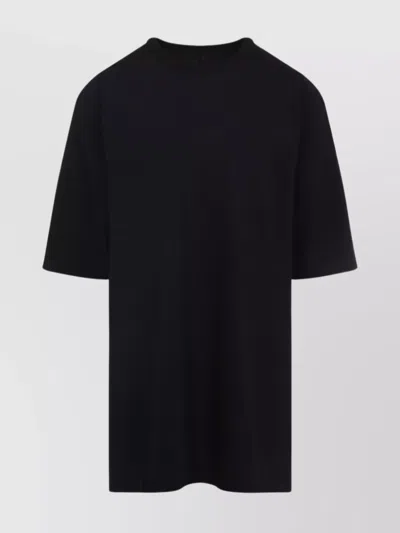 Rick Owens Relaxed Fit Oversized T-shirt With Classic Crew Neckline In Black