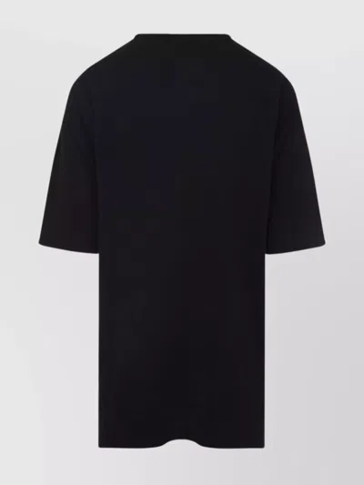 Rick Owens Relaxed Fit Oversized T-shirt With Classic Crew Neckline In Black