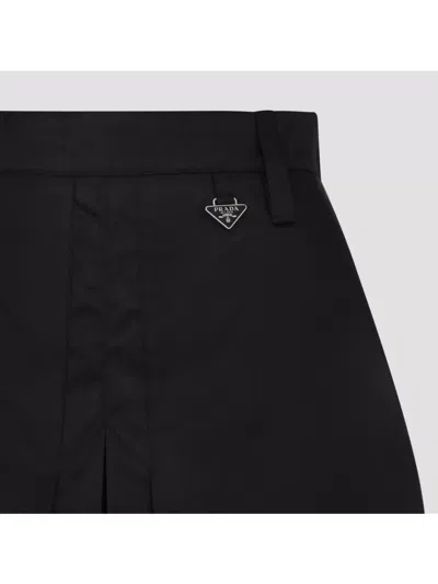 Prada Mini Skirt With Belt Loops And Pleats