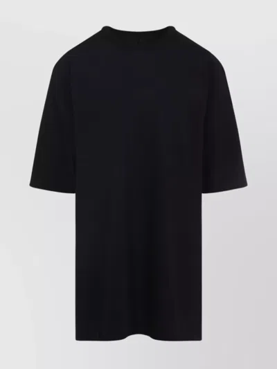 Rick Owens Relaxed Fit Oversized T-shirt With Classic Crew Neckline In Black