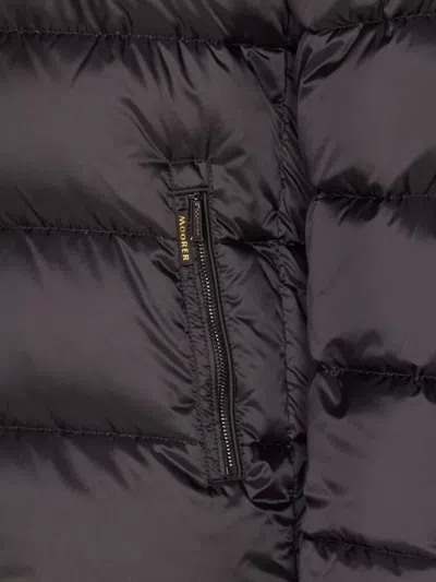 Moorer Asphalt Brett Down Jacket With Zip Closure In Black