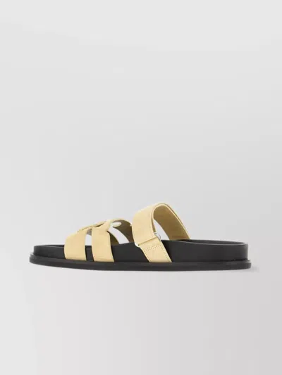 Tory Burch Ines Double Strap Flat Sandals In Yellow