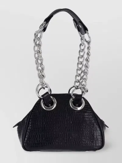 Vivienne Westwood Crocodile Chain Strap Top Handle Shoulder Bag