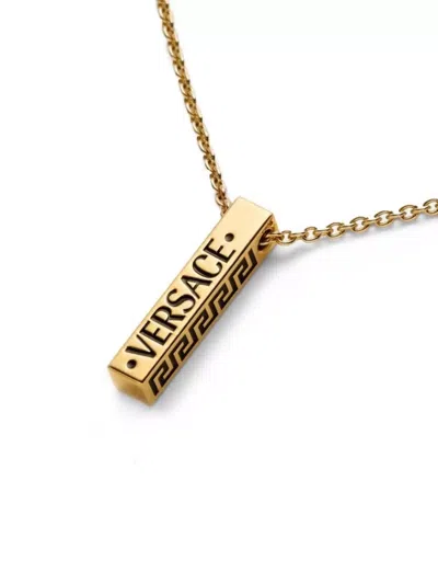 Versace Link Chain Pendant Necklace In Gold