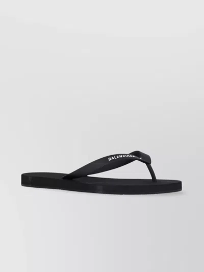 Balenciaga Heeled Sandals With Flat Sole And Open Toe In Black