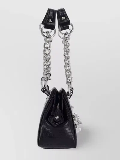Vivienne Westwood Crocodile Chain Strap Top Handle Shoulder Bag