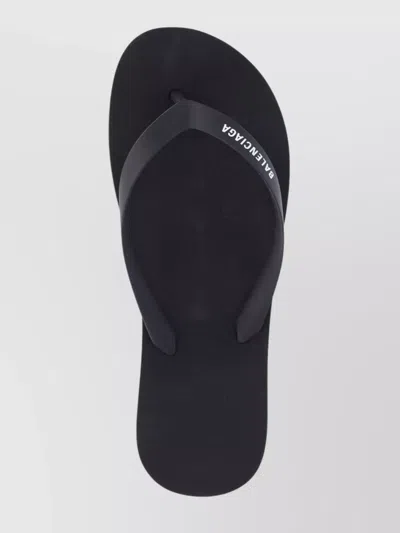 Balenciaga Heeled Sandals With Flat Sole And Open Toe In Black