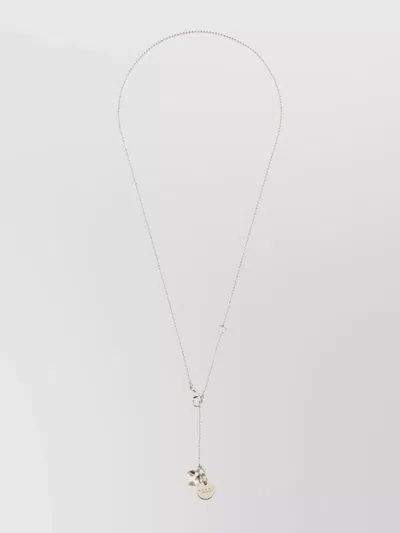 Marni Link Chain Pendant Necklace Polished Finish In Metallic