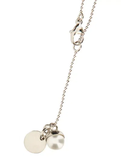 Marni Link Chain Pendant Necklace Polished Finish In Metallic