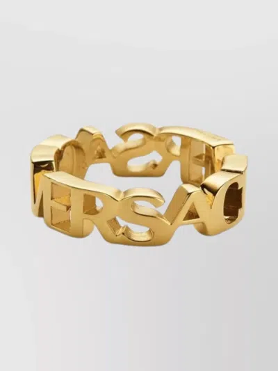 Versace Emblem Cut-out Gold Ring