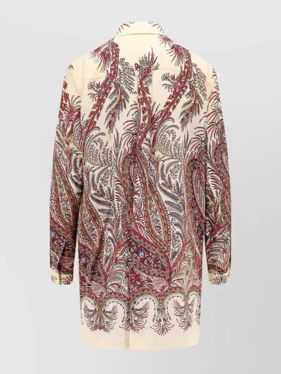 Etro Paisley Print Silk Shirt With Collared Neck In Multi