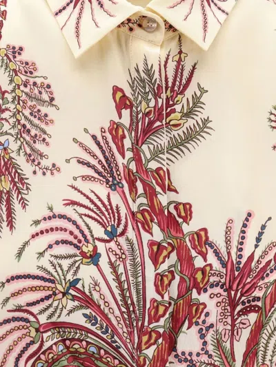 Etro Paisley Print Silk Shirt With Collared Neck In Multi