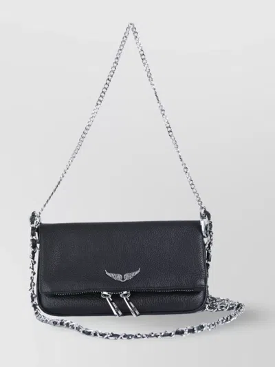 Zadig & Voltaire Chain Strap Textured Finish Shoulder Bag