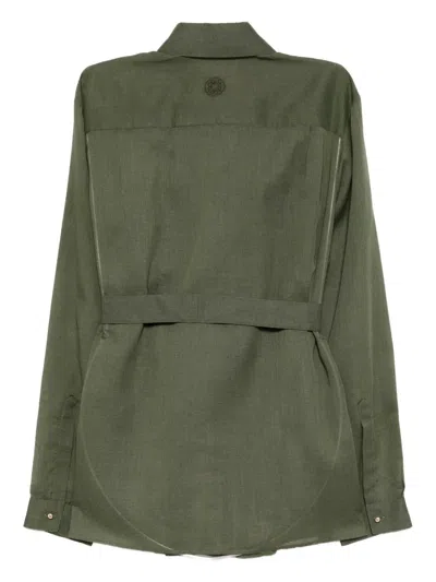 Elie Saab Long-sleeved Shirt In Green