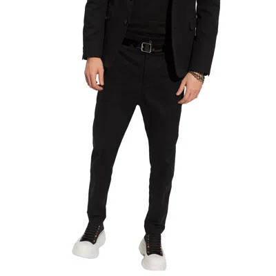 Alexander Mcqueen Pleat-front Trousers In Black