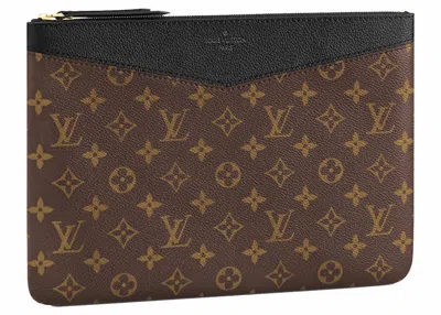 Pre-owned Louis Vuitton Daily Pouch Monogram Canvas In Noir
