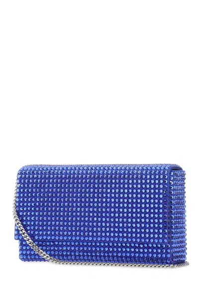 Amina Muaddi Clutch Superaminipaloma Blue