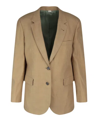 Pre-owned Gucci Women's  Singlebreasted Blazer In Beige