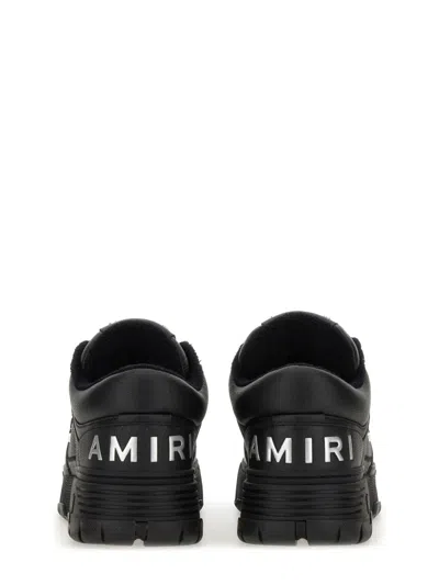 Amiri Black Sneakers With Logo Patch On The Side And Logo Lettering On The Rear In Leather Man