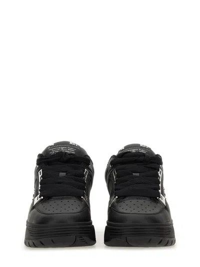 Amiri Black Sneakers With Logo Patch On The Side And Logo Lettering On The Rear In Leather Man