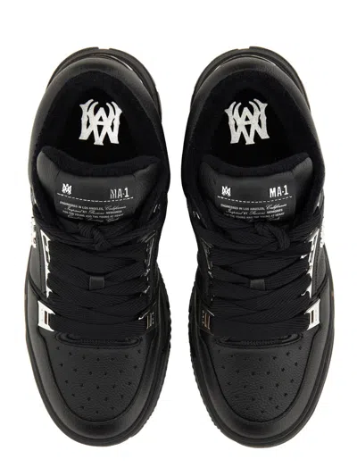 Amiri Black Sneakers With Logo Patch On The Side And Logo Lettering On The Rear In Leather Man