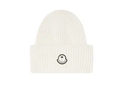 Pre-owned Moncler X Palm Angels Wool Beanie In White