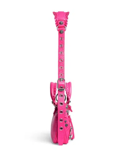 Balenciaga Fuchsia Neo Cagole Small Satchel Bag In Pink