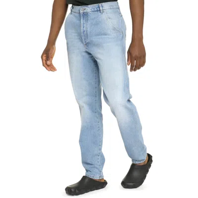 Balmain Cropped Straight Jeans In Blue