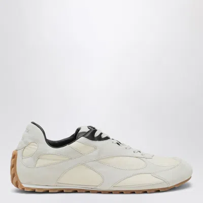 Bottega Veneta Sea Salt Suede And Nylon Orbit Flash Sneakers In Multi
