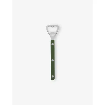 Sabre Engraved Stainless-steel Teak Bottle Opener Green