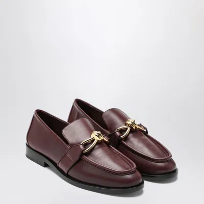 Bottega Veneta Astaire Embellished Leather Loafers In Burgundy