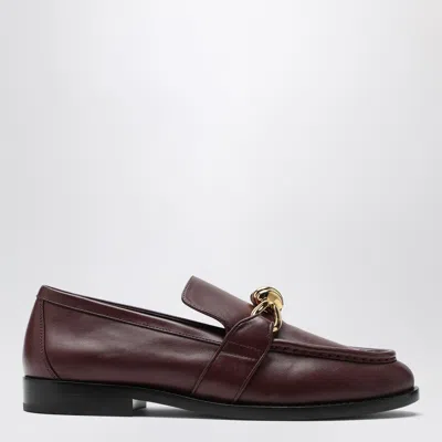 Bottega Veneta Astaire Embellished Leather Loafers In Burgundy