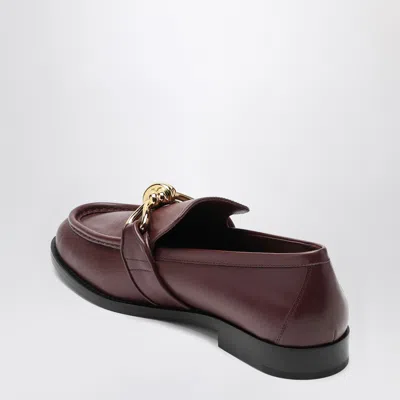 Bottega Veneta Astaire Embellished Leather Loafers In Burgundy