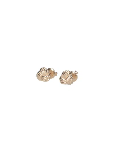 Bottega Veneta 'intreccio' Earrings In Gold