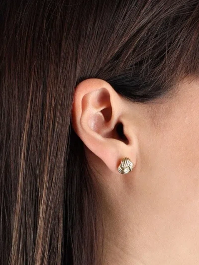Bottega Veneta 'intreccio' Earrings In Gold