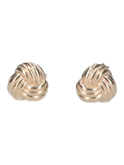Bottega Veneta 'intreccio' Earrings In Gold