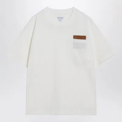 Bottega Veneta Womens Chalk Patch-pockets Relaxed-fit Cotton-jersey T-shirt Xl In White