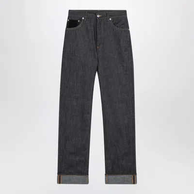 Bottega Veneta Women Jeans With Indigo Blue Turn-up In Gray