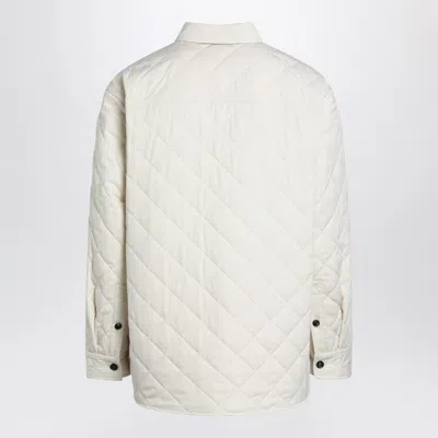 Bottega Veneta Women Quilted Jacket With Intrecciato Detail In White