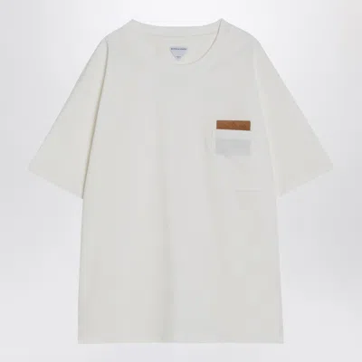 Bottega Veneta Womens Chalk Patch-pockets Relaxed-fit Cotton-jersey T-shirt Xl In White